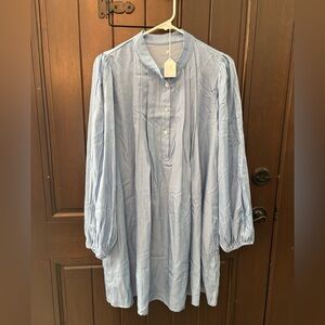Cupshe Light Blue Long Sleeve Dress